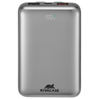 Power Bank 10000 мАч RivaCase VA2611 PD (30 Вт) Серебряный 