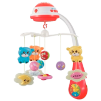 Jucărie pentru pătuțuri și cărucioare Baby Mix Animals FS-35604 Red 0+