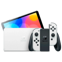 Consolă portabilă pentru jocuri Nintendo Switch Oled Model Mario Kart 8 Delux + NSO 12 luni White  , RAM 