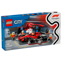 Constructor LEGO F1 Pit Stop & Pit Crew With Ferrari Car Set Multicolor Numărul de piese 322, 6+