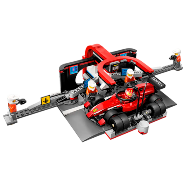 Constructor LEGO F1 Pit Stop & Pit Crew With Ferrari Car Set Multicolor Numărul de piese 322, 6+ photo 4