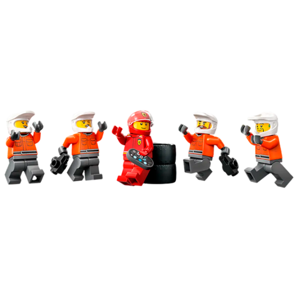 Constructor LEGO F1 Pit Stop & Pit Crew With Ferrari Car Set Multicolor Numărul de piese 322, 6+ photo 6