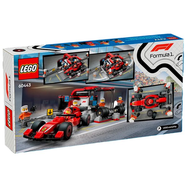 Constructor LEGO F1 Pit Stop & Pit Crew With Ferrari Car Set Multicolor Numărul de piese 322, 6+ photo 9