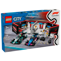 Constructor LEGO F1 Garage & Mercedes-Amg & Alpine Cars Multicolor Numărul de piese 678, 7+