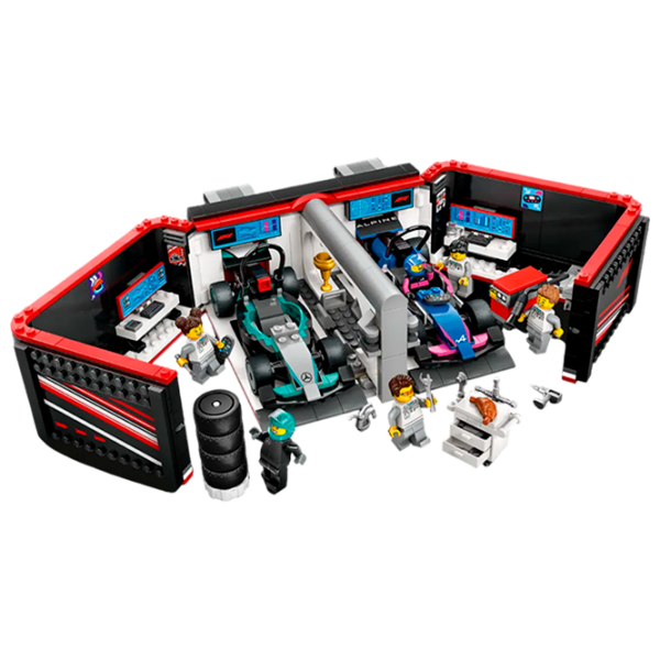 Constructor LEGO F1 Garage & Mercedes-Amg & Alpine Cars Multicolor Numărul de piese 678, 7+ photo 3