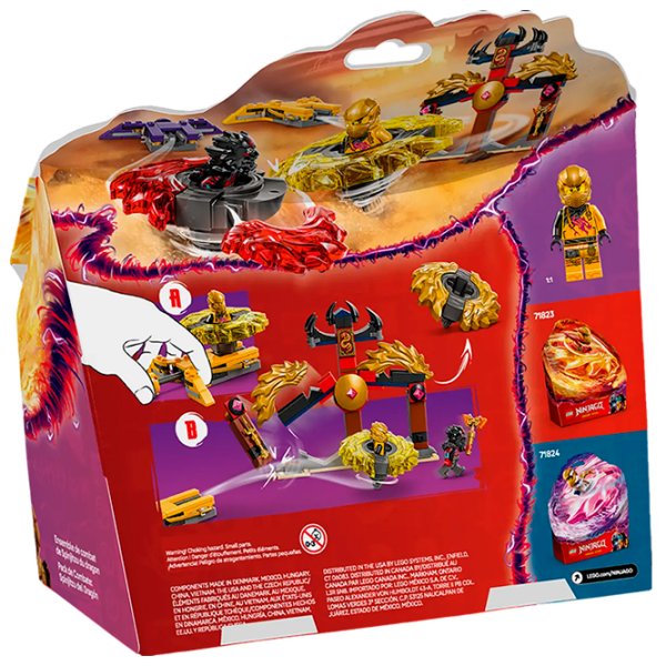 Constructor LEGO Dragon Spinjitzu Bat Multicolor Numărul de piese 186, 6+ photo 8