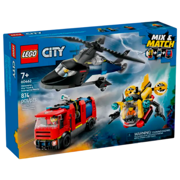 Constructor LEGO Fire Truck and Submarine Multicolor Numărul de piese 874, 7+ photo 1