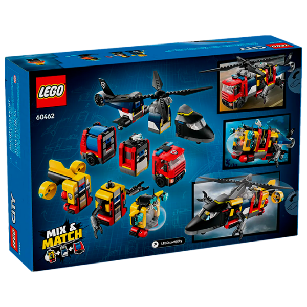 Constructor LEGO Fire Truck and Submarine Multicolor Numărul de piese 874, 7+ photo 8