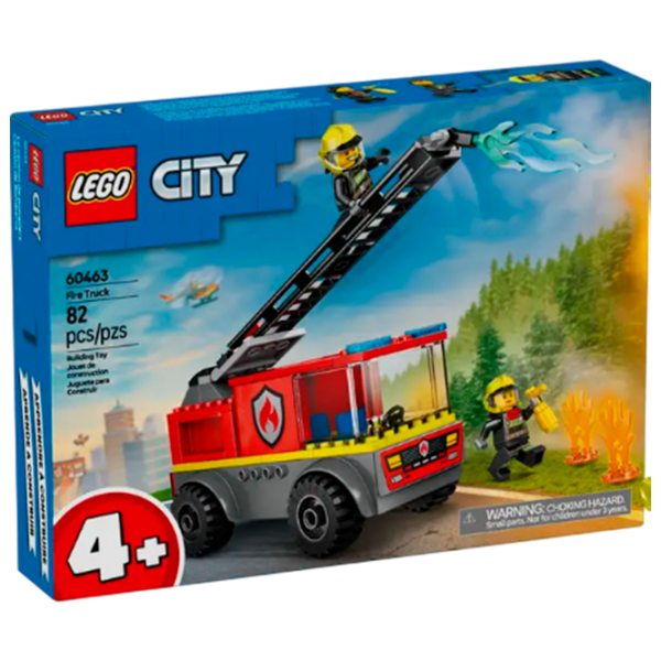 Constructor LEGO Fire Engine with Ladder Multicolor Numărul de piese 82, 4+ photo 1