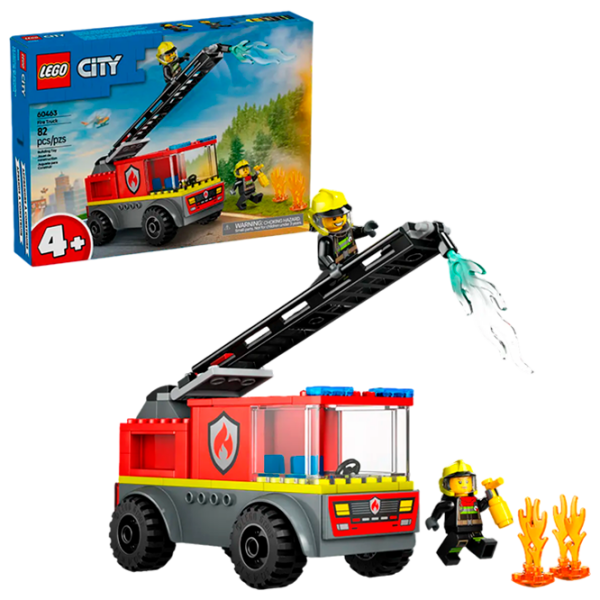 Constructor LEGO Fire Engine with Ladder Multicolor Numărul de piese 82, 4+ photo 2