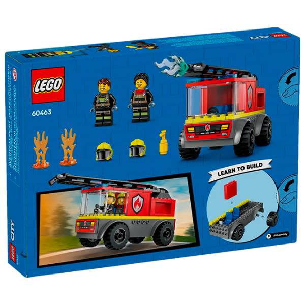 Constructor LEGO Fire Engine with Ladder Multicolor Numărul de piese 82, 4+ photo 7