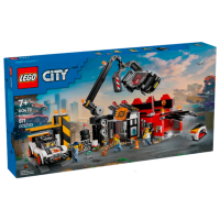 Constructor LEGO Scrapyard with Cars Multicolor Numărul de piese 871, 7+