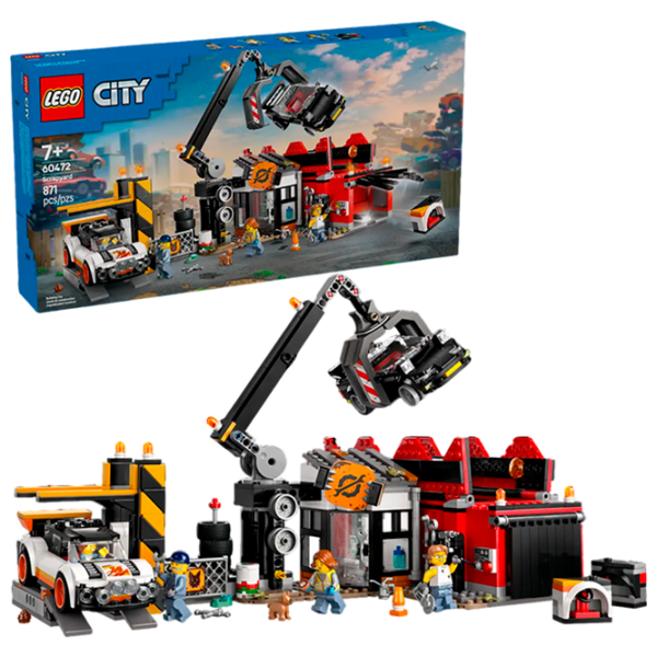 Constructor LEGO Scrapyard with Cars Multicolor Numărul de piese 871, 7+ photo 2