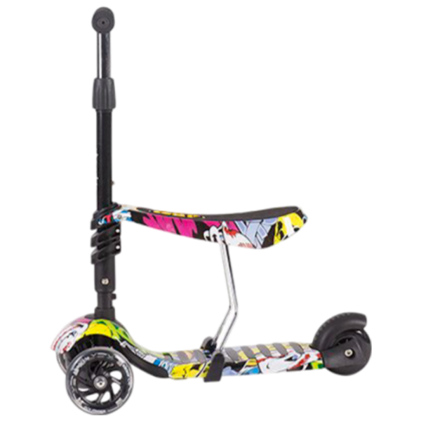 Детский трёхколёсный самокат Makani Ride and Skate (31006010023) Черный 2 года, 50 кг, Полиуретановые photo 3