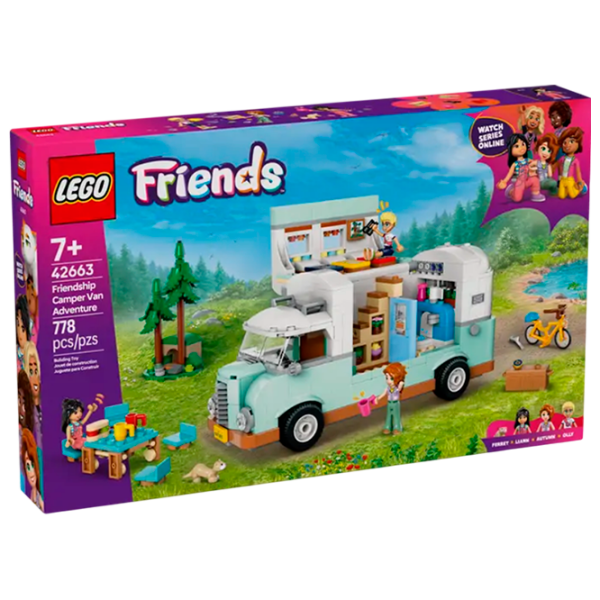 Constructor LEGO Friendship Camper Van Adventure Multicolor Numărul de piese 778, 7+ photo 1