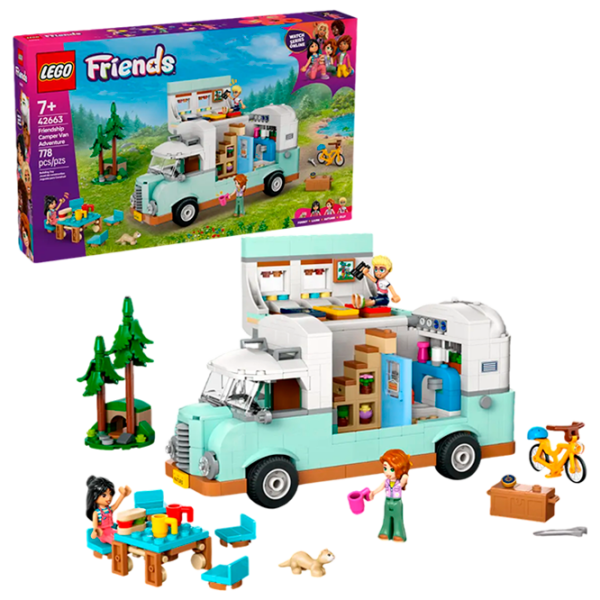 Constructor LEGO Friendship Camper Van Adventure Multicolor Numărul de piese 778, 7+ photo 3
