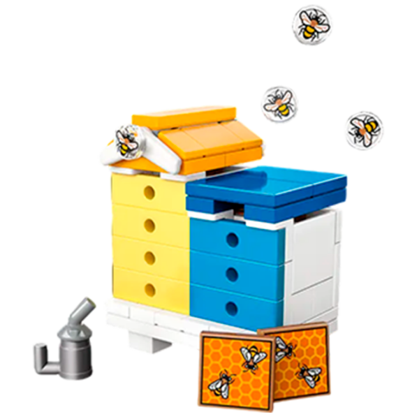 Constructor LEGO Beekeepers House and Flower Garden Multicolor Numărul de piese 1161, 12+ photo 5
