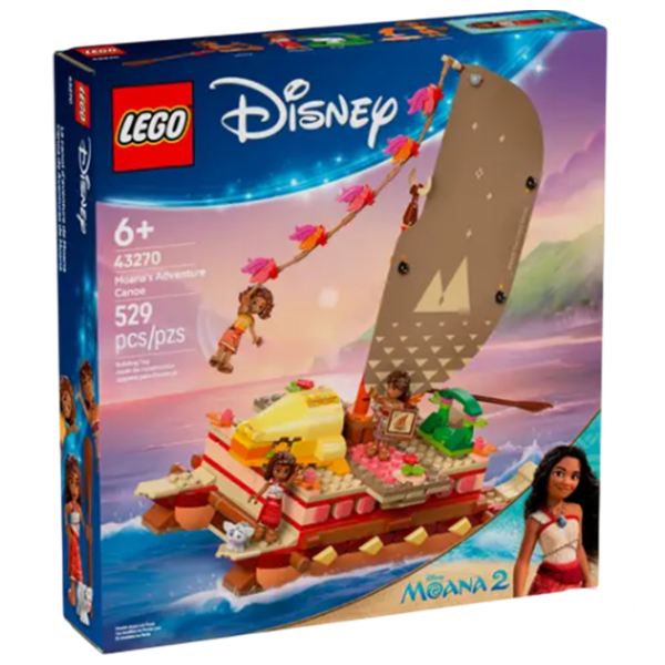 Constructor LEGO Moana's Adventure Canoe Multicolor Numărul de piese 520, 6+ photo 1