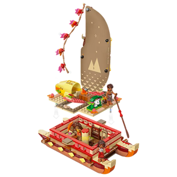 Constructor LEGO Moana's Adventure Canoe Multicolor Numărul de piese 520, 6+ photo 4