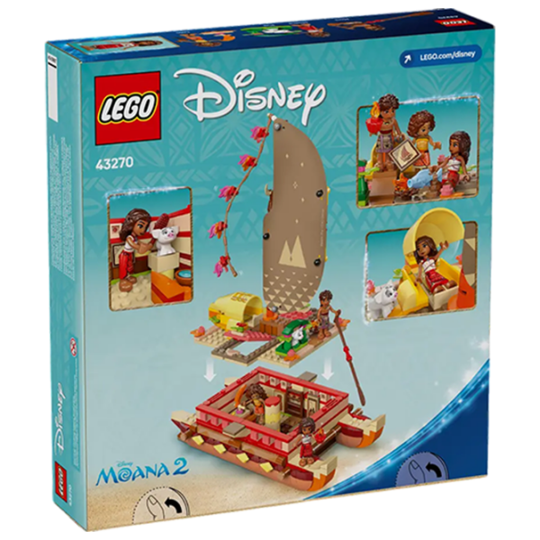 Constructor LEGO Moana's Adventure Canoe Multicolor Numărul de piese 520, 6+ photo 8