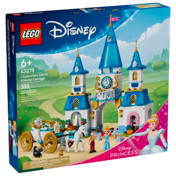 Constructor LEGO Cinderella's Castle and Horse Carriage Multicolor Numărul de piese 596, 6+ photo 1