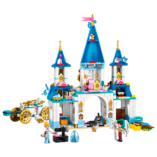 Constructor LEGO Cinderella's Castle and Horse Carriage Multicolor Numărul de piese 596, 6+ photo 3
