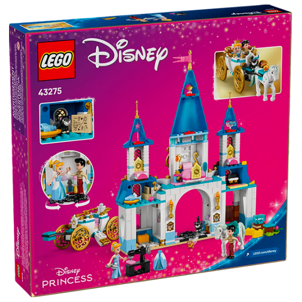 Constructor LEGO Cinderella's Castle and Horse Carriage Multicolor Numărul de piese 596, 6+ photo 8