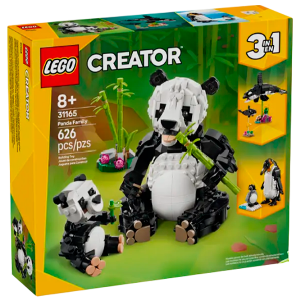 Constructor LEGO Panda Family Multicolor Numărul de piese 626, 8+ photo 1
