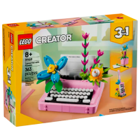 Constructor LEGO Typewriter with Flowers Multicolor Numărul de piese 363, 8+