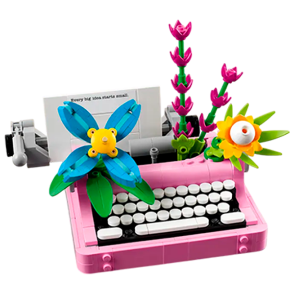 Constructor LEGO Typewriter with Flowers Multicolor Numărul de piese 363, 8+ photo 3