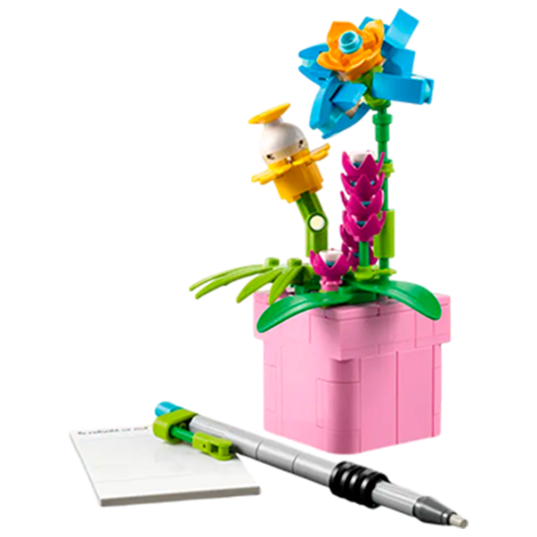 Constructor LEGO Typewriter with Flowers Multicolor Numărul de piese 363, 8+ photo 5