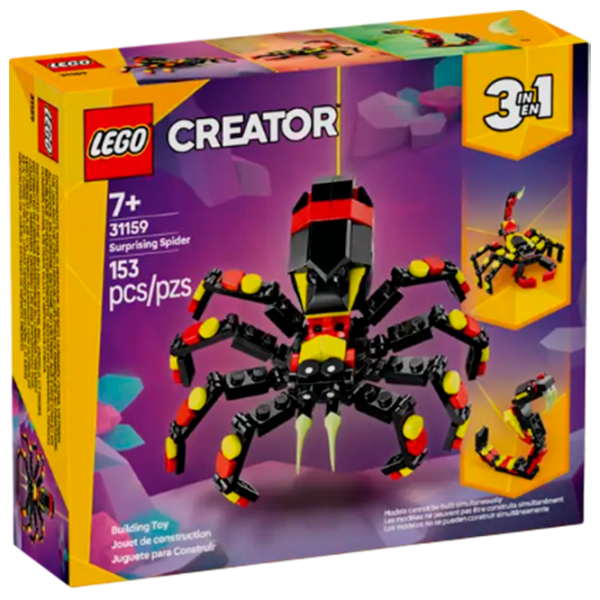 Constructor LEGO Surprising Spider Multicolor Numărul de piese 153, 7+ photo 1