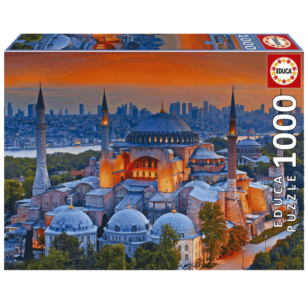 Puzzle Educa Blue Mosque, Istanbul (19612) Numărul de piese: 1000, Vârsta recomandată: 14+ photo 1