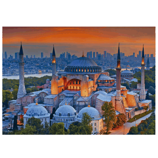 Puzzle Educa Blue Mosque, Istanbul (19612) Numărul de piese: 1000, Vârsta recomandată: 14+ photo 2