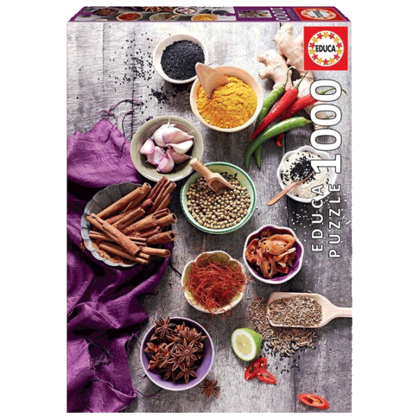 Puzzle Educa Assorted spices (17974) Numărul de piese: 1000, Vârsta recomandată: 10+ photo 1