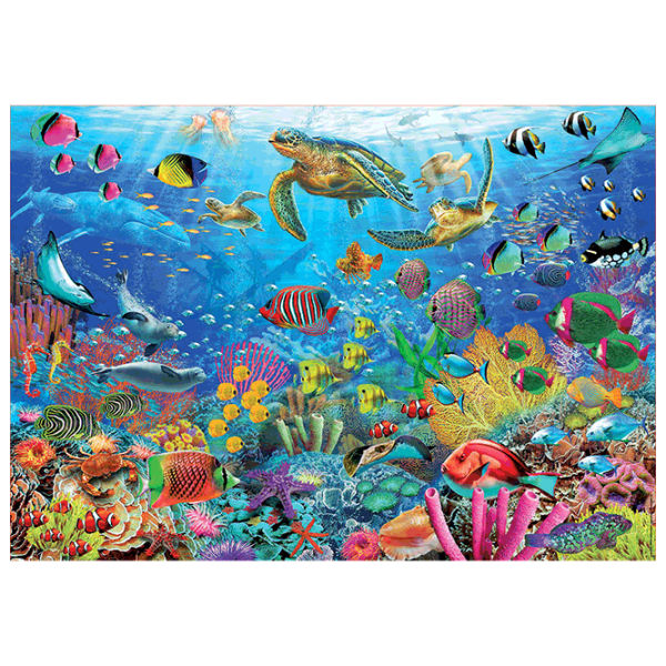 Puzzle Educa Tropical Fantasy Turttles (19266) Numărul de piese: 1000, Vârsta recomandată: 14+ photo 2