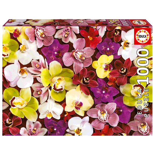 Puzzle Educa Orchid Collage (19558) Numărul de piese: 1000, Vârsta recomandată: 14+ photo 1