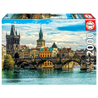Puzzle Educa Prague views (18504) Numărul de piese: 2000, Vârsta recomandată: 14+