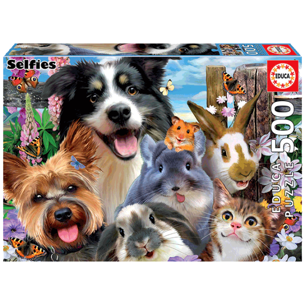 Puzzle Educa Funny Selfie (19250) Numărul de piese: 500, Vârsta recomandată: 8+ photo 1