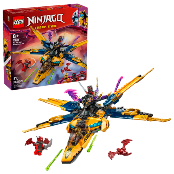 Constructor LEGO Ras and Arin's Super Storm Jet Multicolor Numărul de piese 510, 8+ photo 2