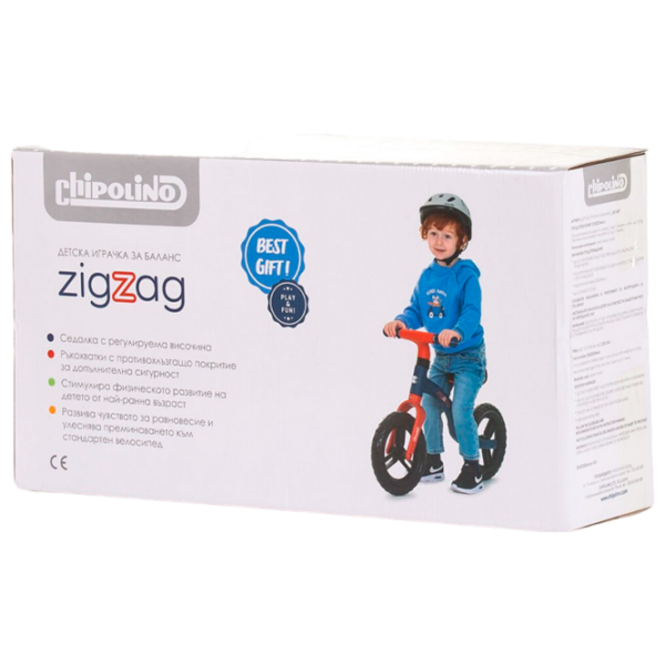 Bicicletă fără pedale Chipolino Zig Zag 12" Blue  Metal / Pentru copii photo 5