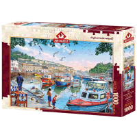 Puzzle Art Puzzle Little Fishermen in the Harbor (8697950842310) Количество деталей: 1000, Рекомендуемый возраст: 15+