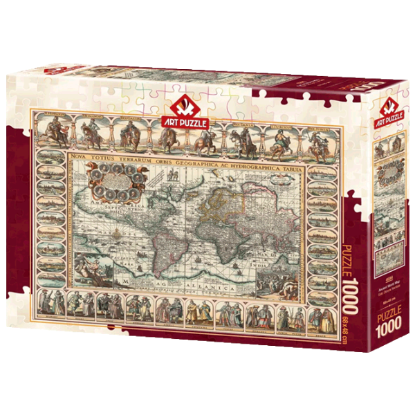 Puzzle Art Puzzle Old World Map (8697950845847) Количество деталей: 1000, Рекомендуемый возраст: 15+ photo 1