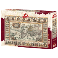 Puzzle Art Puzzle Old World Map (8697950845847) Количество деталей: 1000, Рекомендуемый возраст: 15+