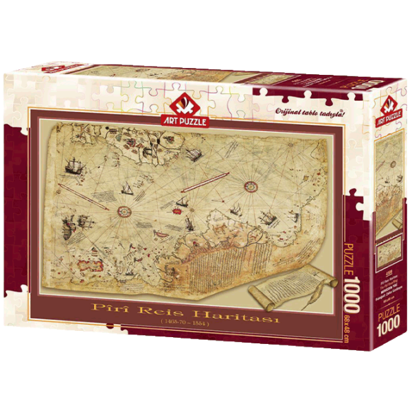 Puzzle Art Puzzle Piri Reis Map (8697950843089) Numărul de piese: 1000, Vârsta recomandată: 15+ photo 1