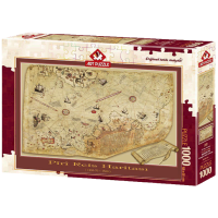 Puzzle Art Puzzle Piri Reis Map (8697950843089) Numărul de piese: 1000, Vârsta recomandată: 15+