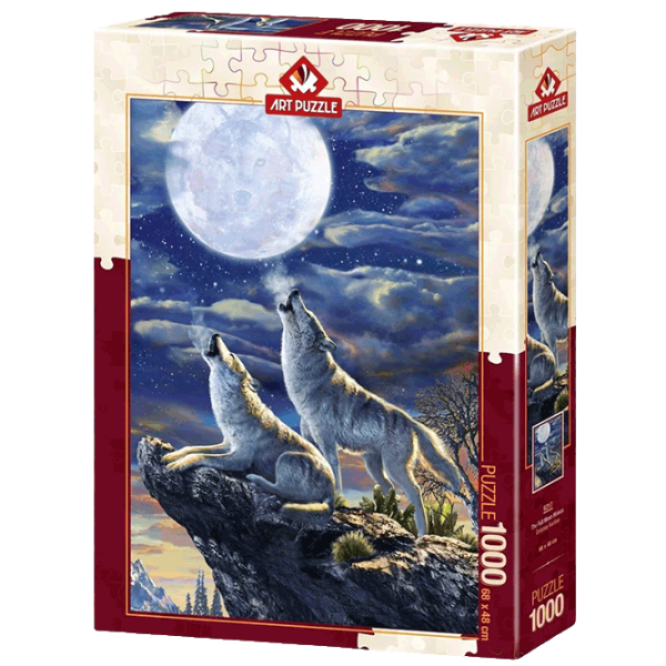 Puzzle Art Puzzle Full Moon Wolves (8682450142176) Количество деталей: 1000, Рекомендуемый возраст: 15+ photo 1