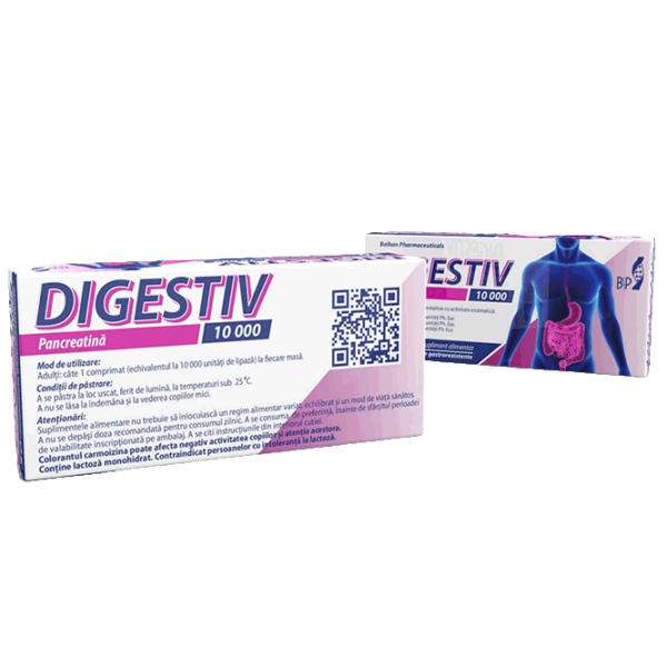 Vitamine și minerale Balkan Pharmaceuticals Digestiv 10 000 4840982006333  30 capsule photo 1