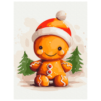 Pictură pe numere BrushMe Om de turtă dulce KBS0149FC 40 x 30 cm, Pânză