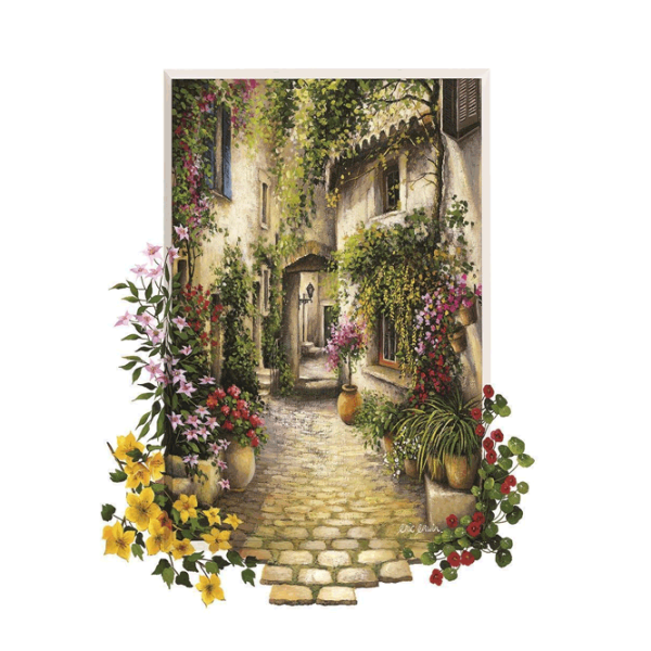 Puzzle Art Puzzle In a small flower village (8697950841894) Numărul de piese: 500, Vârsta recomandată: 8+ photo 1